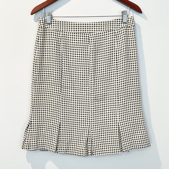 Ann Taylor Loft Polka Dot Pleated Pencil Skirt Size 6 Petite NWOT - Picture 1 of 12
